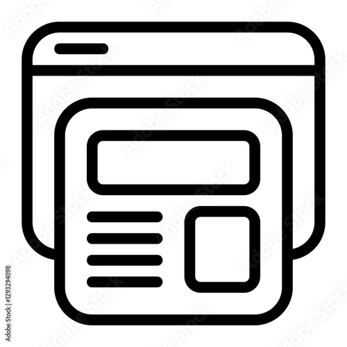 Digital Newspaper Line Icon