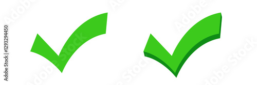 Two bold, green checkmarks showing different styles, symbolizing approval and correctness.