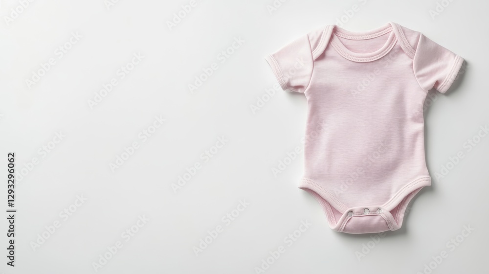 Pink Baby Onesie Mockup Top View Pink Baby Onesie Mockup Top View