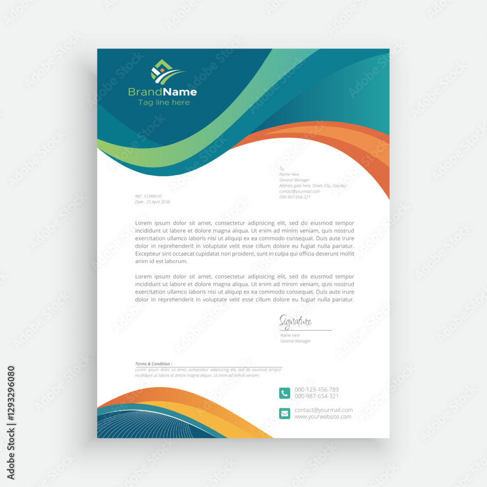 Obraz premium 61. Professional Corporate Letterhead pad Layout Template.