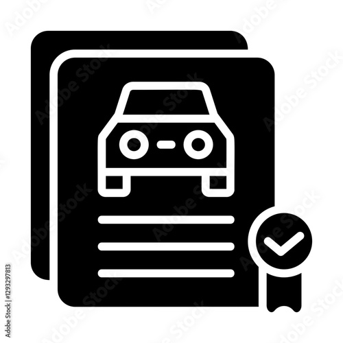 Certification Rent Solid Icon
