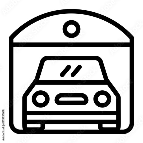 Garage Rent Line Icon