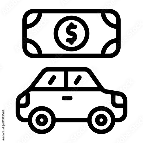 Payment Rent Line Icon