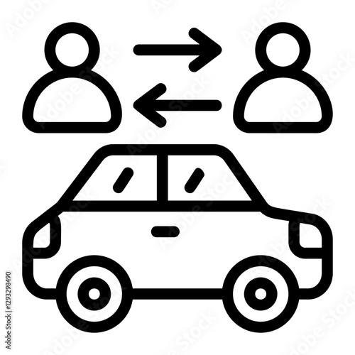 Switch Rent Line Icon