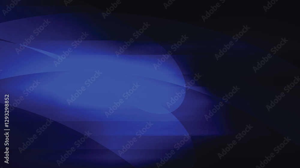 Obraz premium Abstract glow light and shade curve stripe on gradient dark blue creative background. Vector illustration.