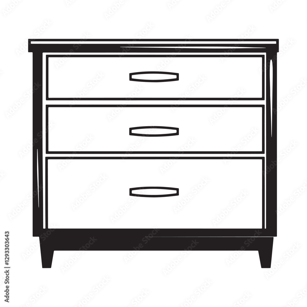 Black and White Dresser Silhouette Icon, Wardrobe Dresser Silhouette Vector, Simple Bedroom Dresser Silhouette, Outline of a Bedroom Dresser, Minimalist Dresser Cabinet Line Drawing. Black and White Dresser Silhouette Icon, Wardrobe Dresser Silhouette Vector, Simple Bedroom Dresser Silhouette, Outline of a Bedroom Dresser, Minimalist Dresser Cabinet Line Drawing.