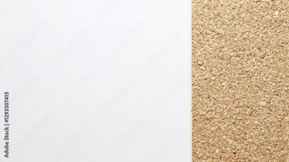 Fototapeta premium Sandpaper Texture on White: Minimalist Mockup with Copy Space 