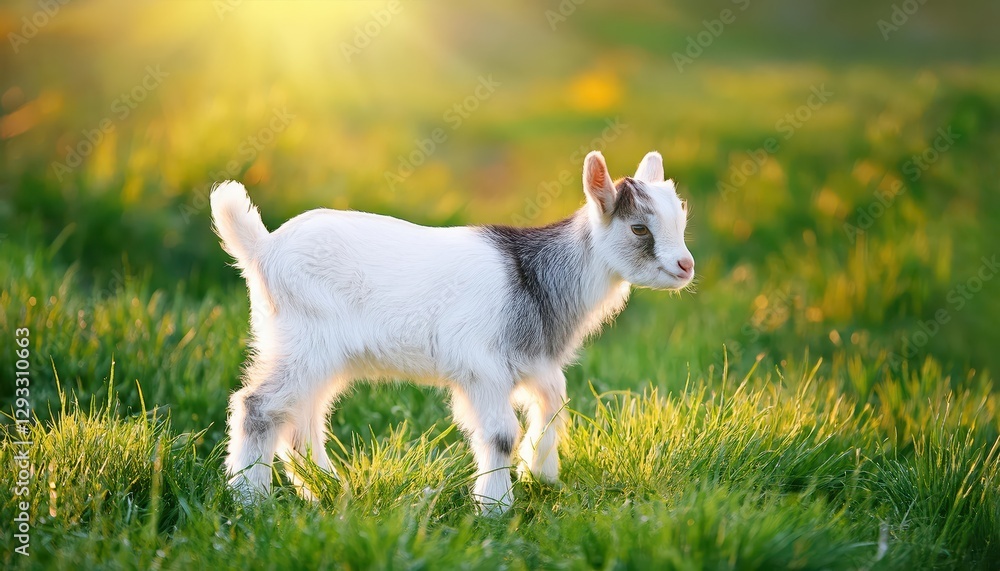 Adorable Goat Kid Frolicking on Verdant Spring Grassland A Captivating Portrayal of Pastoral Bliss and Innocence Amidst the Vibrancy of Natures Awakening Adorable Goat Kid Frolicking on Verdant Spring Grassland A Captivating Portrayal of Pastoral Bliss and Innocence Amidst the Vibrancy of Natures Awakening