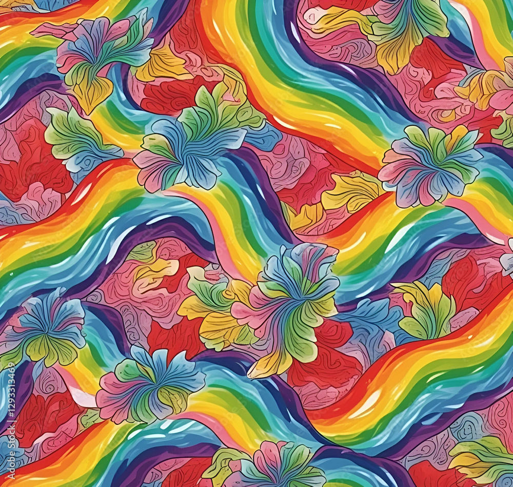 seamless pattern with colorful flowers seamless pattern with colorful flowers
