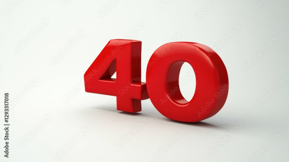 Top 40 List of Successful Concepts - 3D Illustration on White Background Top 40 List of Successful Concepts - 3D Illustration on White Background