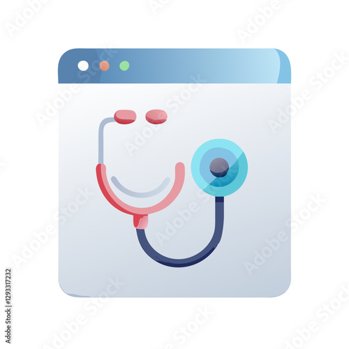 Medical web interface with stethoscope