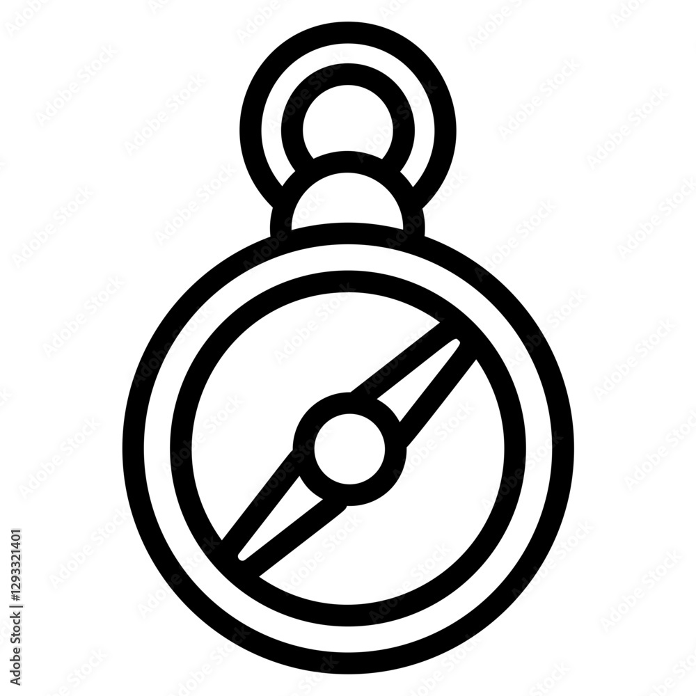 Compass Line Icon Compass Line Icon