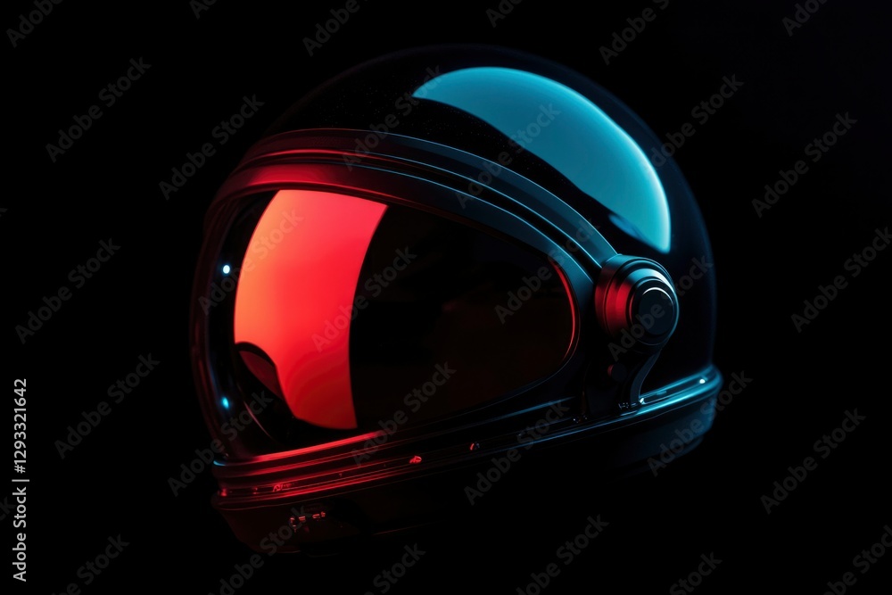 custom made wallpaper toronto digitalAstronaut Helmet with Red Visor on Dark Background
