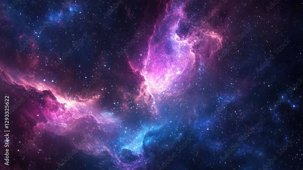 custom made wallpaper toronto digitalCosmic Nebula Pink and Blue Gas Clouds