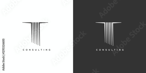 The T consulting logo design is modern and professional