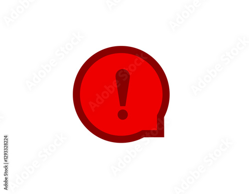 Red warning sign featuring a bold exclamation mark, symbolizing caution or alert.