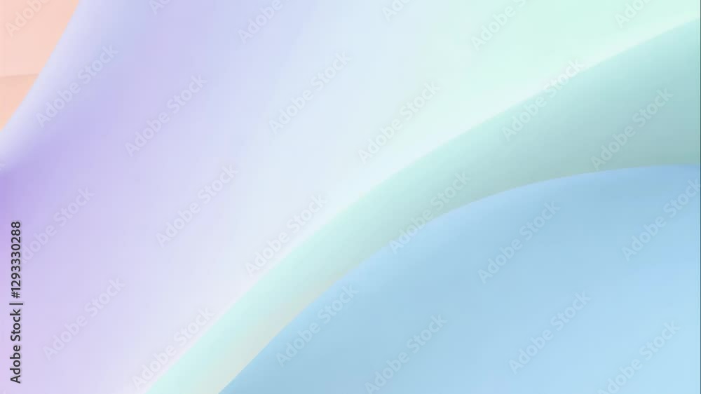 Abstract looping waves of color in pastel shades, gently rippling across the screen for a calming effect