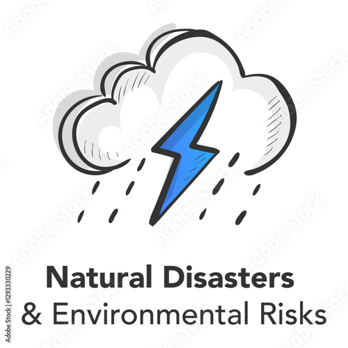 Natural Disasters and IT Infrastructure Risk Icon – Environmental Threats