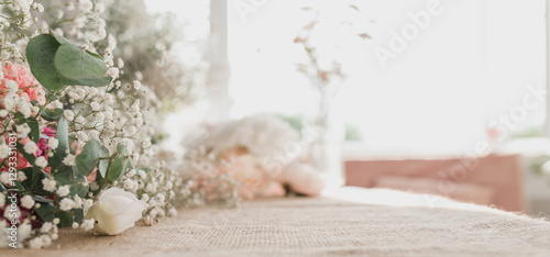 blurred floristic background copy space