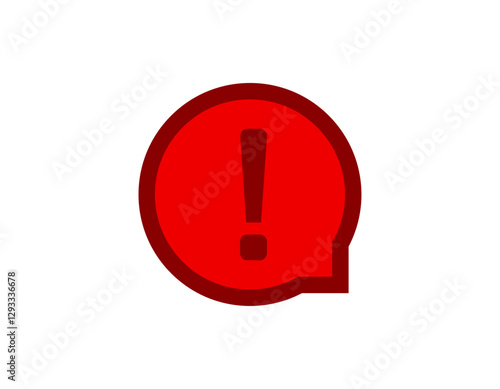 An exclamation mark within a red circle signals caution or warning, drawing attention to important messages.