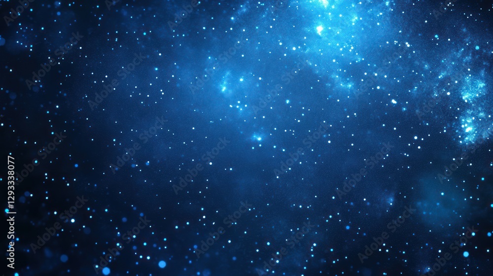 Fototapeta premium Blue Nebula Cosmic Background, Space Exploration