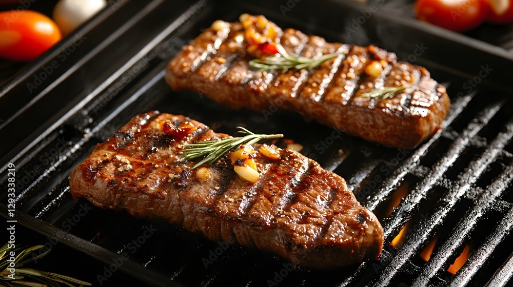 Grilled Steak Rosemary Garlic Delicious Food Grilled Steak Rosemary Garlic Delicious Food