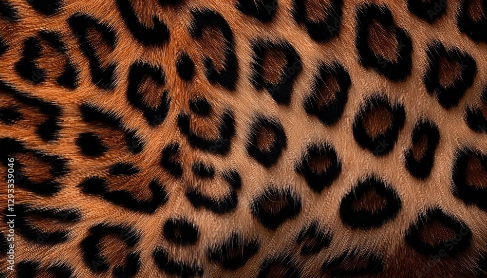 Striking Brown and Black Leopard Pattern Vibrant Fur Animal Print Evokes Mystery and Beauty in a Serene Jungle Landscape, Ideal for Artistic Expression or Exotic Design Elements Striking Brown and Black Leopard Pattern Vibrant Fur Animal Print Evokes Mystery and Beauty in a Serene Jungle Landscape, Ideal for Artistic Expression or Exotic Design Elements