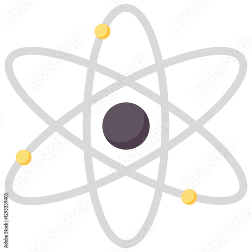 atomic vector flat icon