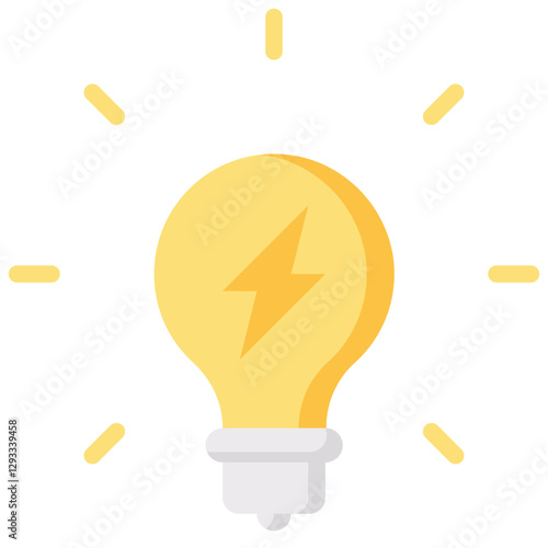 bulb vector flat icon