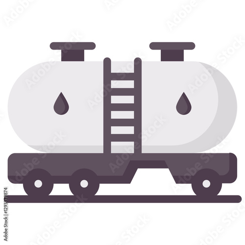 oil tanker vector flat icon
