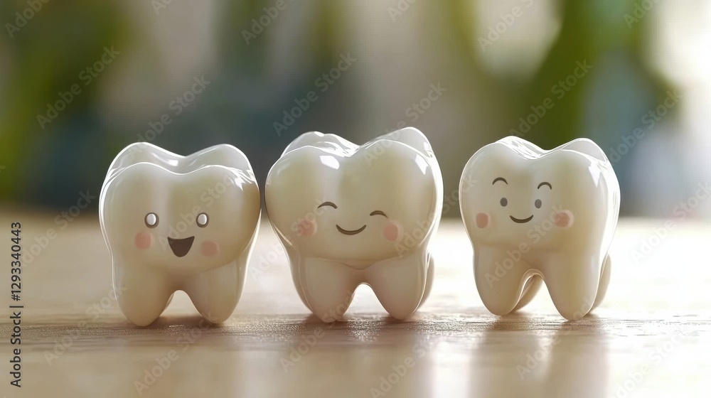 Dental care event smiling tooth characters home illustration cheerful environment close-up view oral health awareness Dental care event smiling tooth characters home illustration cheerful environment close-up view oral health awareness