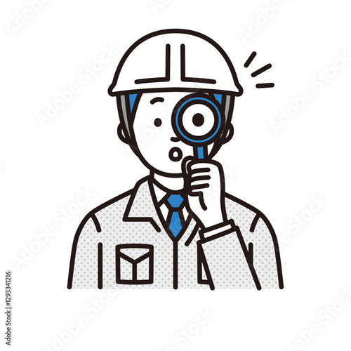 発見する作業員