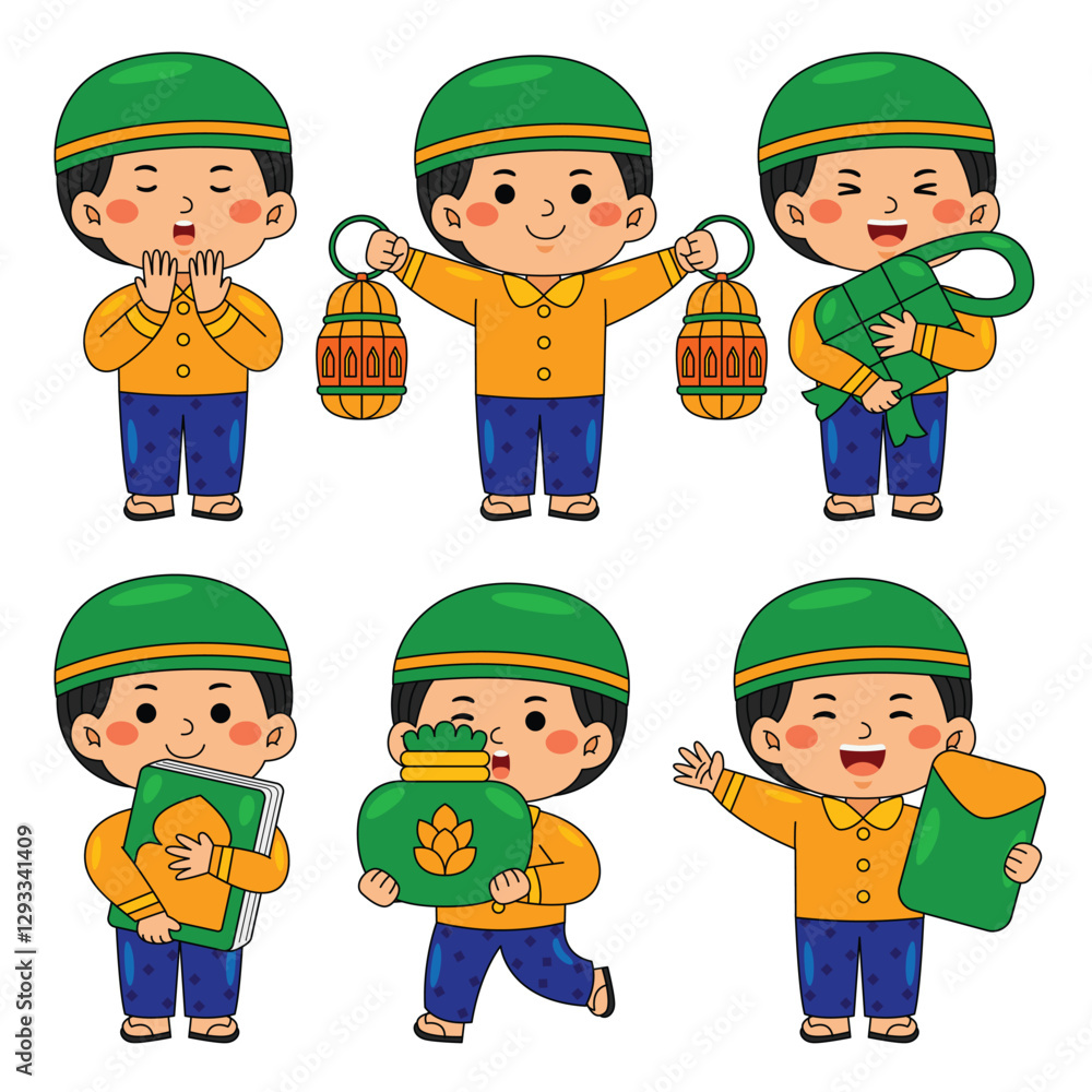 happy kids boy celebrate ramadan happy kids boy celebrate ramadan