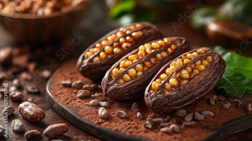 Cocoa maraÃ±on y especiasclose-up studio photos, commercial and advertising photos, and background decorations photo