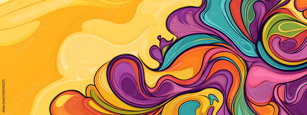Colorful background with abstract waves and curves
Colorful background with abstract waves and curves