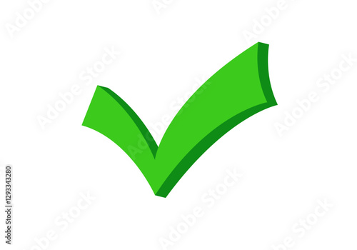 A simple green checkmark symbol signifying success, correctness, or agreement.