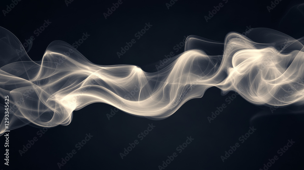 White realistic smoke elements flowing on dark background. Translucent curving steam shapes with mystical effect. cigarette or hot food and drink vapor, hookah cloud overlays design elements. White realistic smoke elements flowing on dark background. Translucent curving steam shapes with mystical effect. cigarette or hot food and drink vapor, hookah cloud overlays design elements.