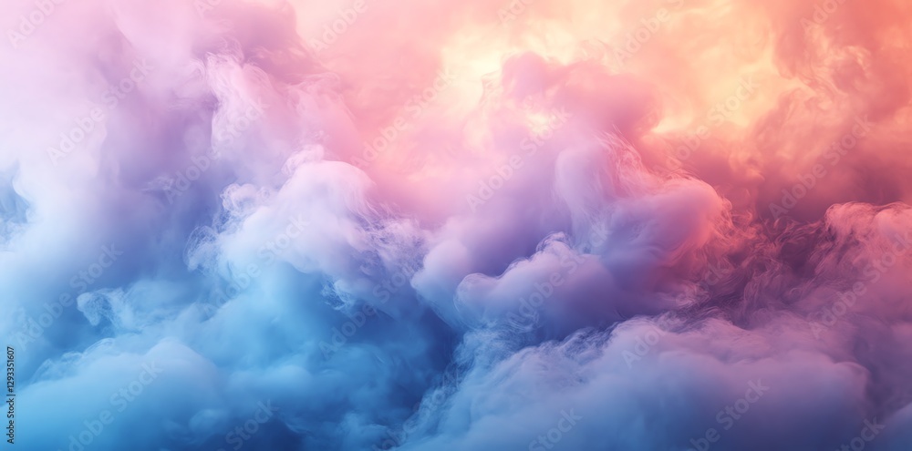 Fototapeta premium Colorful Abstract Clouds Background with Pink, Orange and Blue Smoke