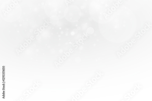 Glowing Abstract Light Particles Floating in a Foggy White Space, Representing a Mystical and Celestial Atmosphere with a Subtle Radiance of Elegance and Purity