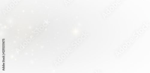 Glowing Abstract Light Particles Floating in a Foggy White Space, Representing a Mystical and Celestial Atmosphere with a Subtle Radiance of Elegance and Purity