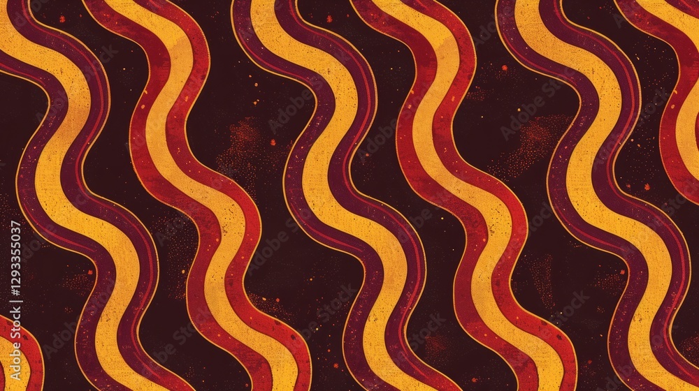 A wavy, abstract pattern composed of curved lines that intertwine and flow harmoniously. A wavy, abstract pattern composed of curved lines that intertwine and flow harmoniously.