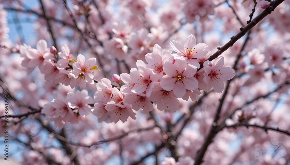 Stunning Close-Up of Delicate White Plum Blossoms in Full Bloom Against a Vibrant Blue Sky - Springtime Nature Photography Pink cherry blossom Stunning Close-Up of Delicate White Plum Blossoms in Full Bloom Against a Vibrant Blue Sky - Springtime Nature Photography Pink cherry blossom