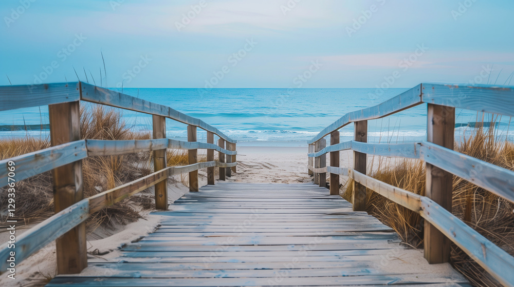 Fototapeta premium wooden bridge over the sea