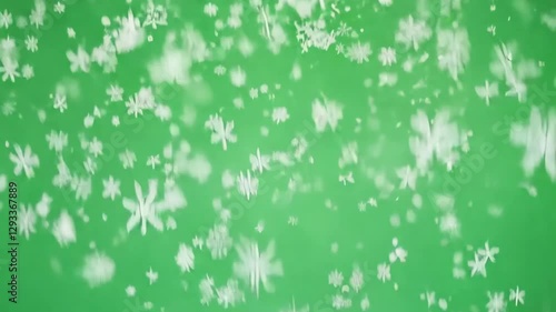 Wallpaper Mural Falling snow isolated on green background. Snowflakes animation on green screen. Animated winter snow motion graphic effect on chroma key. Christmas holiday design element. Snowfall. 4K footage Torontodigital.ca
