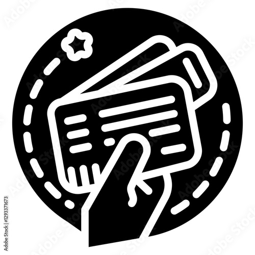 Ticket Booking Vector Icon