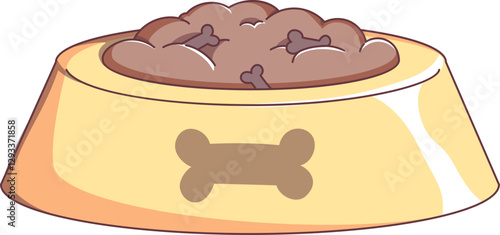 Food in Dog Bowl