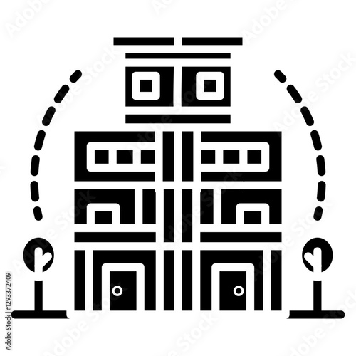 Multi Unit Building Vector Icon