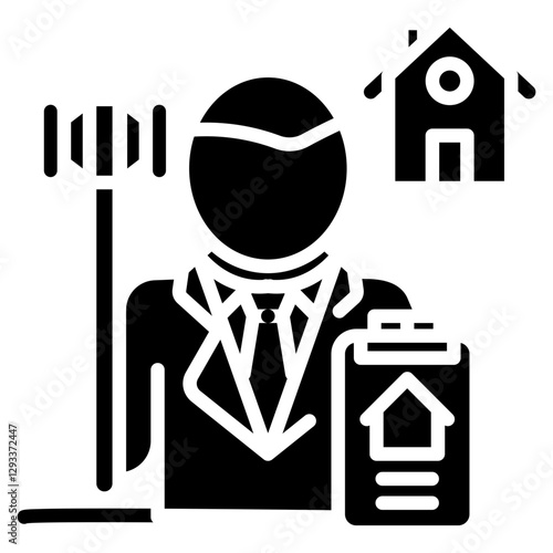Property Auctioneer Vector Icon