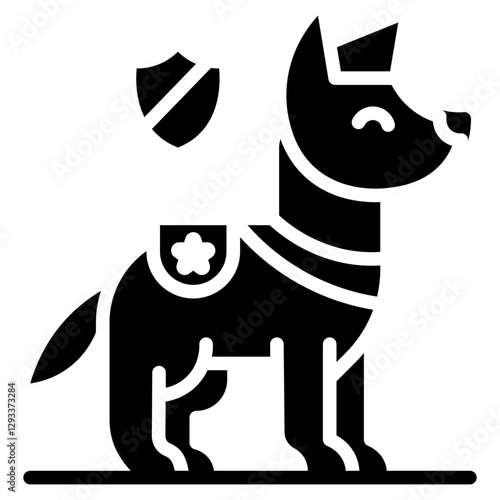 Police Dog Vector Icon