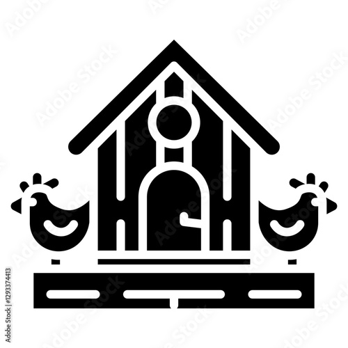 Chicken Coop Vector Icon